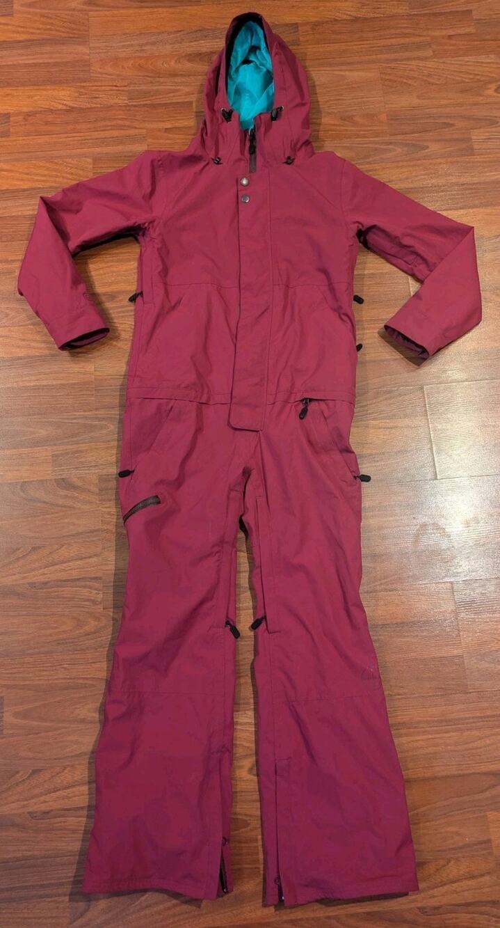 Airblaster Beast Suit XS 30K 20K One Piece Snowboard Ski Snowsuit Burgundy